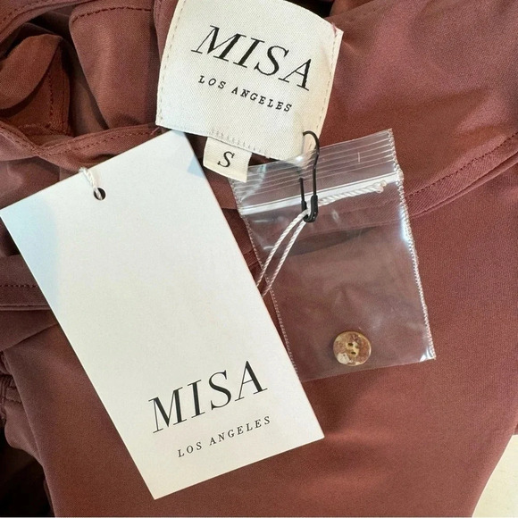 MISA LOS ANGELES Lyra Cut Out Jersey Knit Maxi Dress Cocoa Brown Size S NWT - Picture 10 of 13